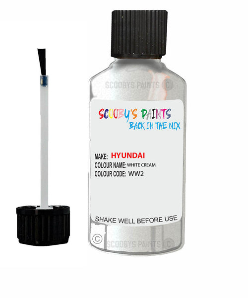 hyundai santa fe white cream code ww2 touch up paint 2018 2020 Scratch Stone Chip Repair 