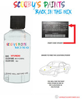 hyundai sonata bely iceberg code w02 Scratch score repair paint 2006 2008