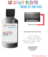 hyundai i10 dark grey code ze Scratch score repair paint 2009 2012
