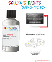 hyundai accent glacial silver code mw Scratch score repair paint 1991 2014