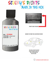 hyundai santa fe harbor gray code p3g Scratch score repair paint 2010 2014