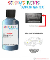 hyundai sonata ice blue code xaf Scratch score repair paint 2010 2015