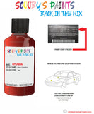 hyundai santa fe lava orange code yr2 Scratch score repair paint 2018 2019
