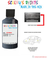 hyundai santa fe marlin blue code w7u Scratch score repair paint 2013 2019