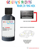 hyundai santa fe marlin blue code w7u Scratch score repair paint 2013 2019