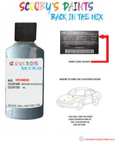 hyundai santa fe medium silver blue code wg Scratch score repair paint 2009 2010