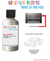 hyundai tucson new mid silver code bw Scratch score repair paint 2004 2010