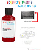 hyundai santa fe samba red code vx Scratch score repair paint 2001 2008