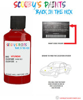 hyundai i30 shine red code ja Scratch score repair paint 2006 2012