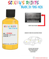 hyundai elantra sunny yellow code yy Scratch score repair paint 2001 2008