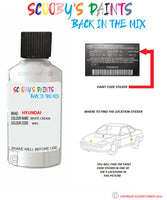 hyundai santa fe white cream code ww2 Scratch score repair paint 2018 2020