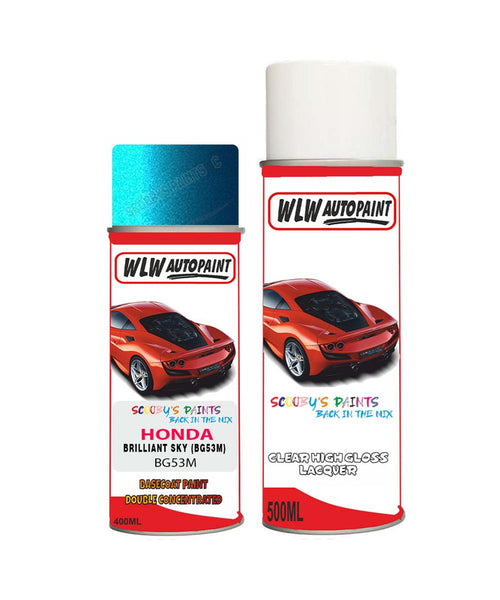honda civic brilliant sky bg53m car aerosol spray paint with lacquer 2007 2016Body repair basecoat dent colour