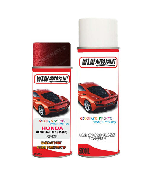 honda civic carnelian red r543p car aerosol spray paint with lacquer 2011 2018Body repair basecoat dent colour