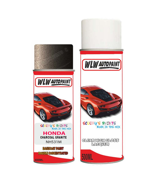 honda civic charcoal granite nh531m car aerosol spray paint with lacquer 1990 2004Body repair basecoat dent colour