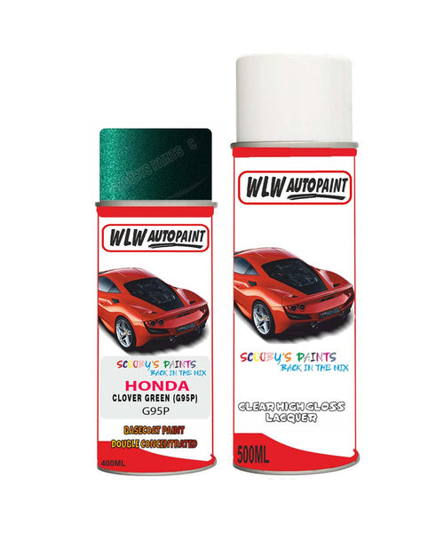 honda integra clover green g95p car aerosol spray paint with lacquer 1998 2004Body repair basecoat dent colour