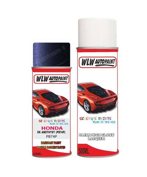 honda civic dk amethyst pb74p car aerosol spray paint with lacquer 1996 2002Body repair basecoat dent colour