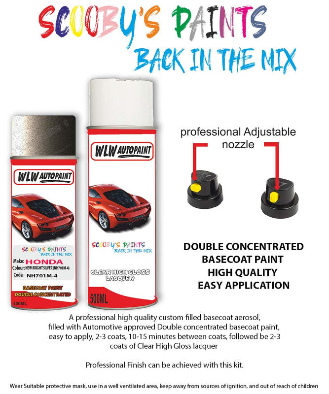 Paint For Honda Civic New Bright Silver Nh701M-4 Aerosol Spray Paint ...