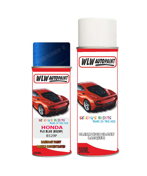 honda civic fiji blue b529p car aerosol spray paint with lacquer 2004 2008Body repair basecoat dent colour