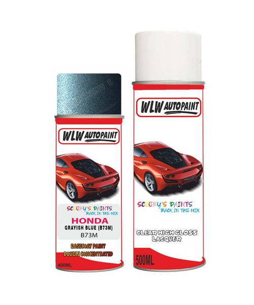 honda civic grayish blue b73m car aerosol spray paint with lacquer 1996 1998Body repair basecoat dent colour