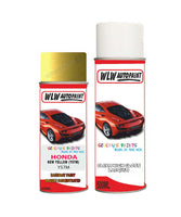 honda hrv new yellow y57m car aerosol spray paint with lacquer 1999 2002Body repair basecoat dent colour