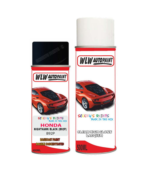 honda accord nighthawk black b92p car aerosol spray paint with lacquer 1998 2016Body repair basecoat dent colour