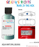 honda civic aqua mint opal code bg45m Scratch score repair paint 1999 2000