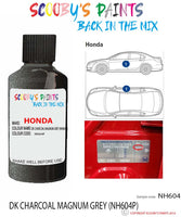 honda civic dk charcoal magnum grey code nh604p Scratch score repair paint 1997 1999