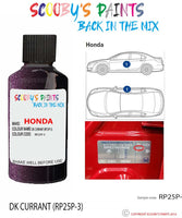 honda accord dk currant code rp25p 3 Scratch score repair paint 1996 1999