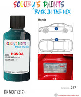 honda accord dk neut code 217 Scratch score repair paint 1997 1997