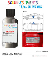 honda civic magnesium code nh675m Scratch score repair paint 2003 2013