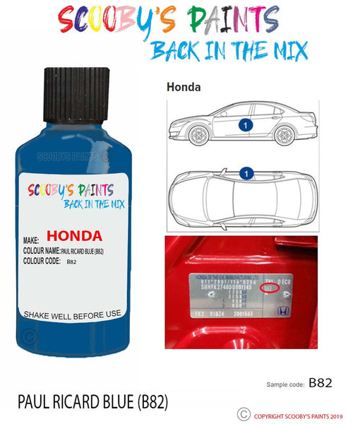 Honda NSX Paul Ricard Blue B82 Touch Up Paint Kit