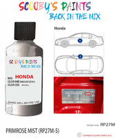 honda civic primrose mist code rp27m 5 Scratch score repair paint 1996 1999