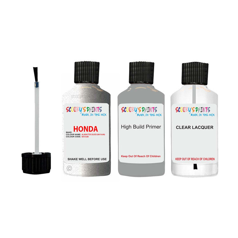 Honda NH700M-4 Alabaster Silver Metallic Spray Paint With Clear Coat - Compatible