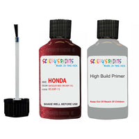 honda crv basque red code location sticker r530p 15 touch up paint 2007 2012