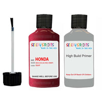 honda civic beaujolais red code location sticker r89p touch up paint 1992 1998