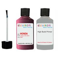 honda civic camellia red code location sticker r86p touch up paint 1992 2002