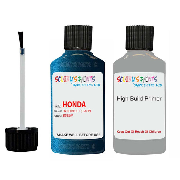 Paint For Honda Civic Dyno Blue Ii B586P Car Touch Up Paint Scratch Re ...