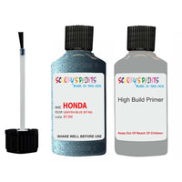 honda civic grayish blue code location sticker b73m touch up paint 1996 1998