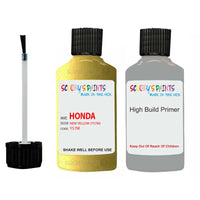 honda civic new yellow code location sticker y57m touch up paint 1999 2002