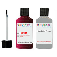 honda civic radiant ruby code location sticker r518p touch up paint 2001 2004