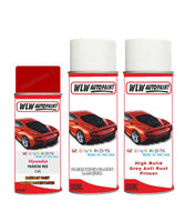 hyundai accent passion red or car aerosol spray paint with lacquer 2002 2018 With primer anti rust undercoat protection