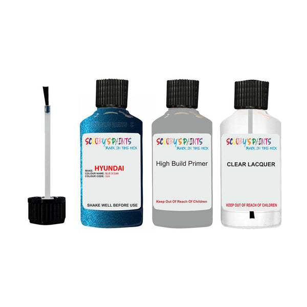 Color Uu9 Paint For Hyundai Veloster Blue Ocean Uu9 Car Touch Up Paint Scratch R ...