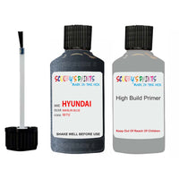 hyundai santa fe marlin blue code location sticker w7u touch up paint 2013 2019