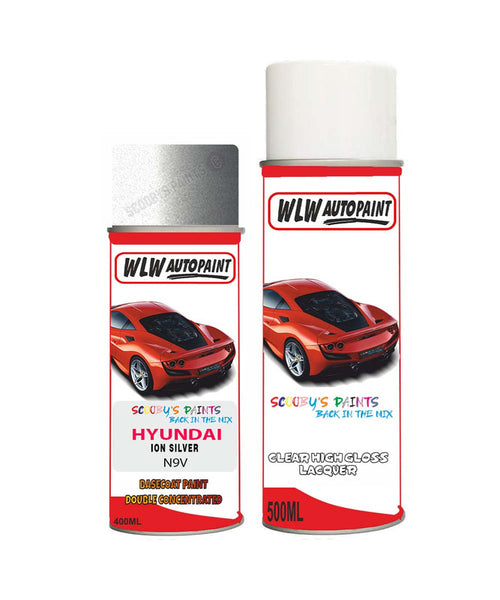 hyundai grandeur ion silver n9v car aerosol spray paint with lacquer 2017 2019Body repair basecoat dent colour