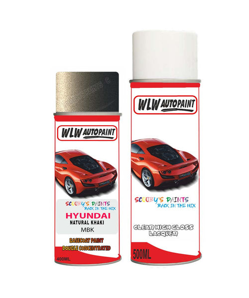 hyundai elantra natural khaki mbk car aerosol spray paint with lacquer 2009 2010Body repair basecoat dent colour