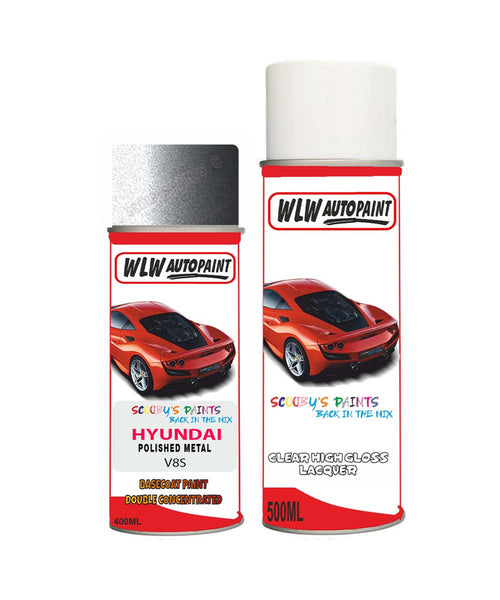 hyundai elantra polished metal v8s car aerosol spray paint with lacquer 2015 2019Body repair basecoat dent colour