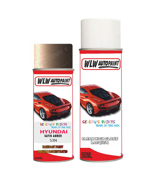 hyundai elantra satin amber s3n car aerosol spray paint with lacquer 2013 2015Body repair basecoat dent colour