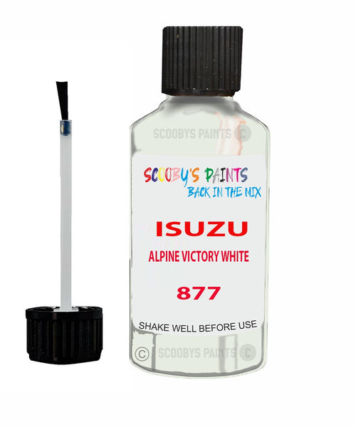 Touch Up Paint For ISUZU TFS ALPINE WHITE Code 877 Scratch Repair