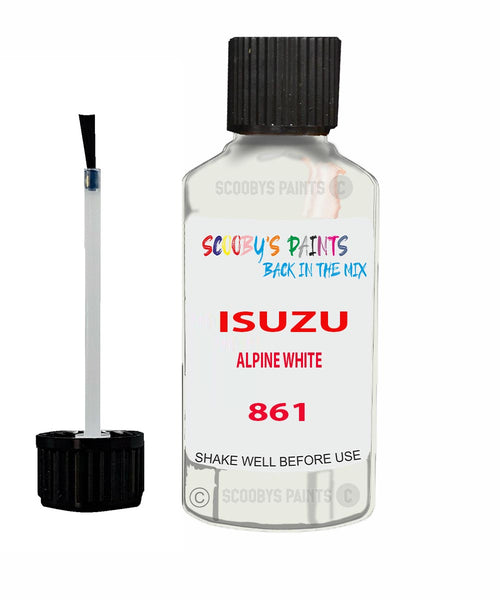Touch Up Paint For ISUZU AXIOM ALPINE WHITE Code 861 Scratch Repair