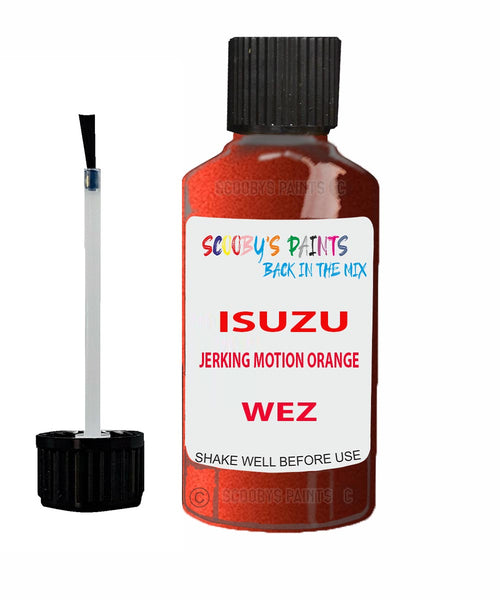 Touch Up Paint For ISUZU ISUZU ( OTHERS ) JERKING MOTION ORANGE Code WEZ Scratch Repair